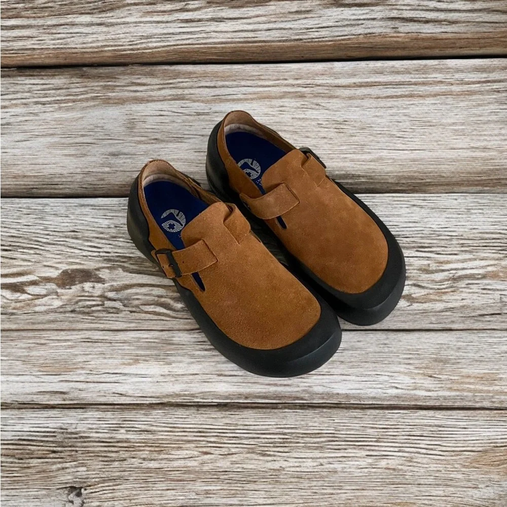 💕Birkenstock Reykjavik Mink Narrow Nubuck Leather Shoes